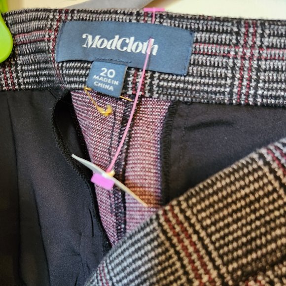 ModCloth Cropped Plaid Trousers Sz 20W NWT - Picture 5 of 10